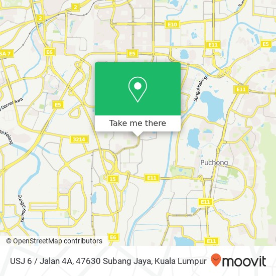 Peta USJ 6 / Jalan 4A, 47630 Subang Jaya