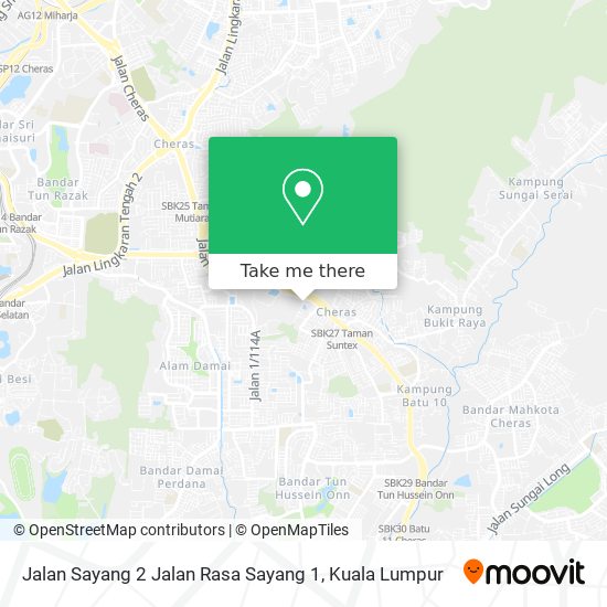 Jalan Sayang 2 Jalan Rasa Sayang 1 map