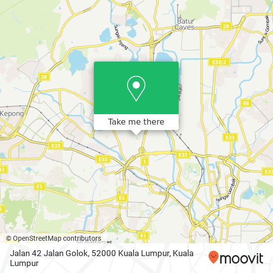 Peta Jalan 42 Jalan Golok, 52000 Kuala Lumpur