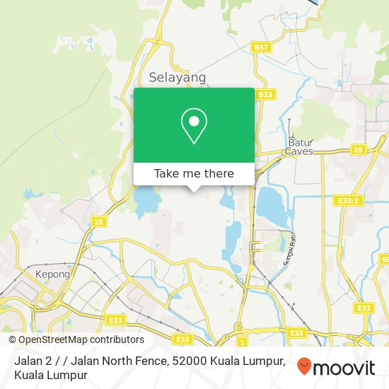Peta Jalan 2 / / Jalan North Fence, 52000 Kuala Lumpur