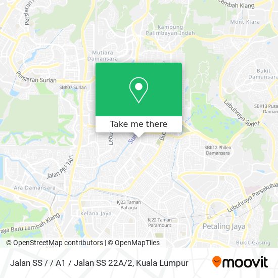 Jalan SS / / A1 / Jalan SS 22A / 2 map