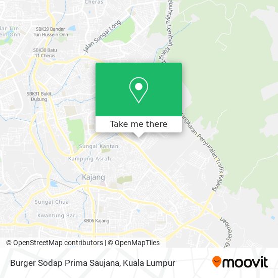 Peta Burger Sodap Prima Saujana