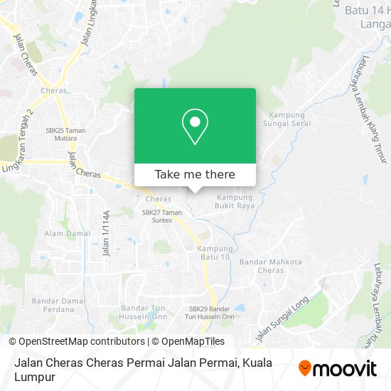 Jalan Cheras Cheras Permai Jalan Permai map