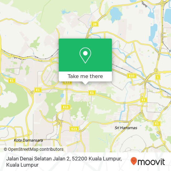 Peta Jalan Denai Selatan Jalan 2, 52200 Kuala Lumpur