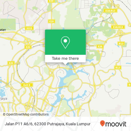 Peta Jalan P11 A6 / 6, 62300 Putrajaya