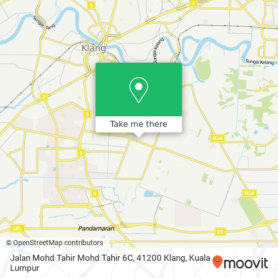 Peta Jalan Mohd Tahir Mohd Tahir 6C, 41200 Klang