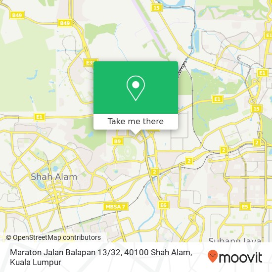 Maraton Jalan Balapan 13 / 32, 40100 Shah Alam map