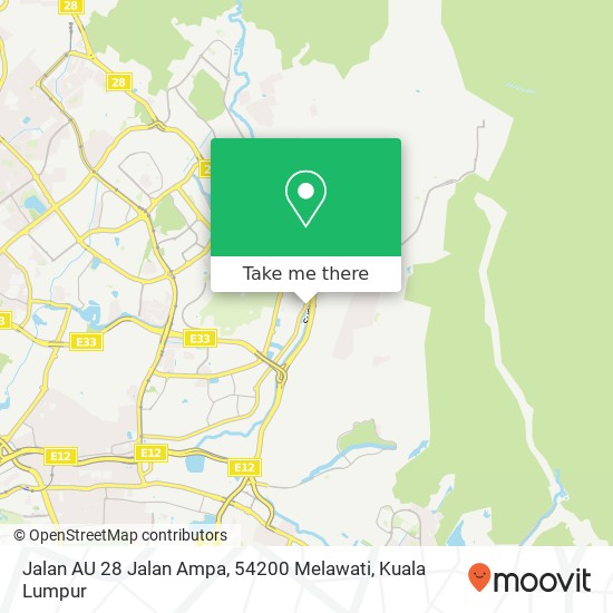 Jalan AU 28 Jalan Ampa, 54200 Melawati map