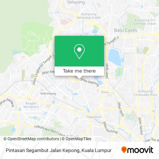 Pintasan Segambut Jalan Kepong map