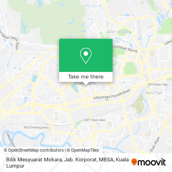 Bilik Mesyuarat Mokara, Jab. Korporat, MBSA map