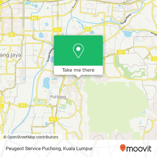 Peugeot Service Puchong map