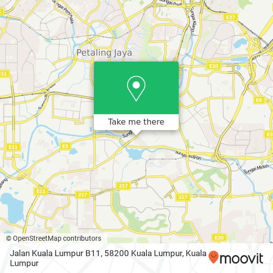 Peta Jalan Kuala Lumpur B11, 58200 Kuala Lumpur