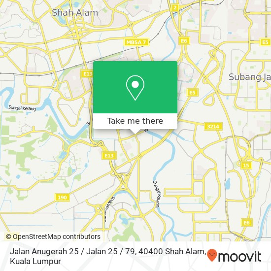Peta Jalan Anugerah 25 / Jalan 25 / 79, 40400 Shah Alam