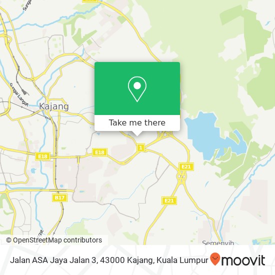 Jalan ASA Jaya Jalan 3, 43000 Kajang map