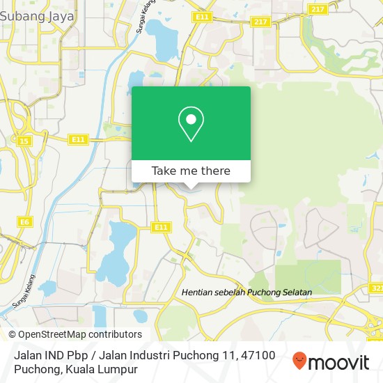 Jalan IND Pbp / Jalan Industri Puchong 11, 47100 Puchong map