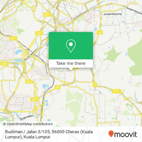 Peta Budiman / Jalan 3 / 105, 56000 Cheras (Kuala Lumpur)