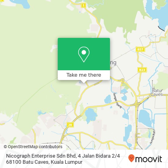Peta Nicograph Enterprise Sdn Bhd, 4 Jalan Bidara 2 / 4 68100 Batu Caves