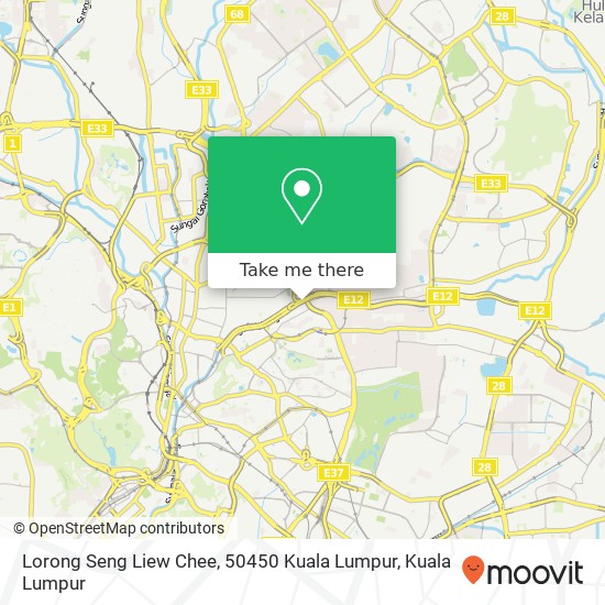 Peta Lorong Seng Liew Chee, 50450 Kuala Lumpur