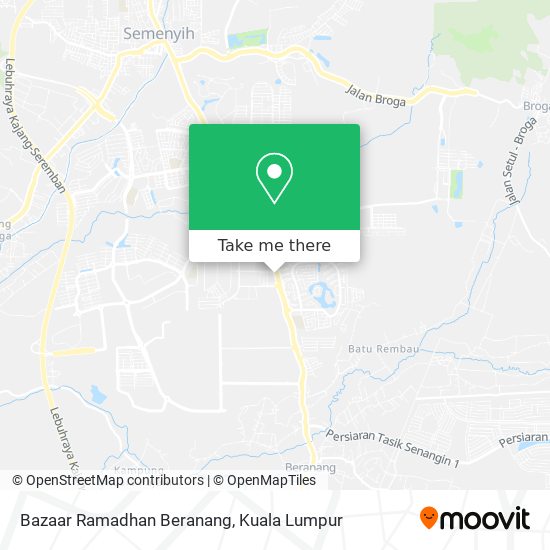 Bazaar Ramadhan Beranang map