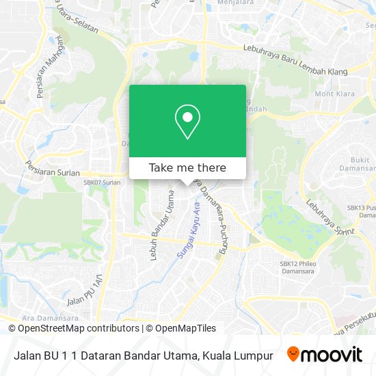 Peta Jalan BU 1 1 Dataran Bandar Utama