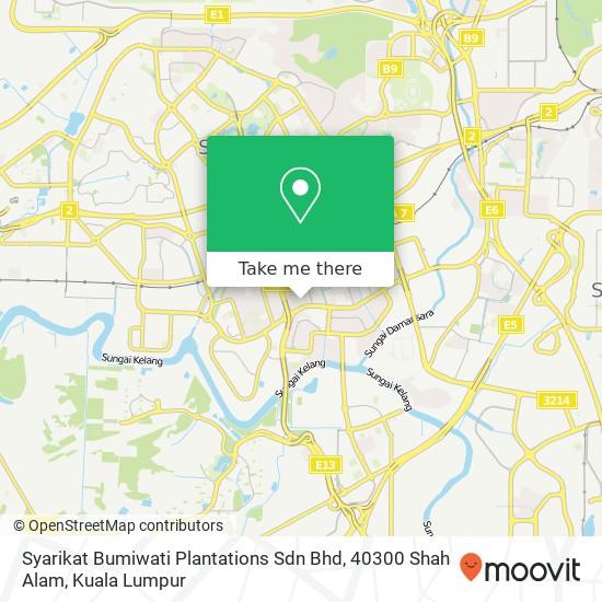 Peta Syarikat Bumiwati Plantations Sdn Bhd, 40300 Shah Alam