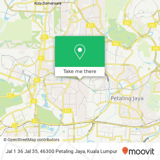 Jal 1 36 Jal 35, 46300 Petaling Jaya map
