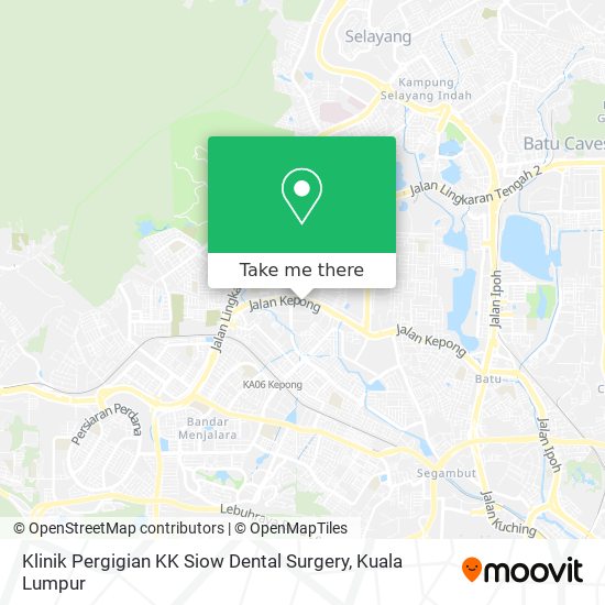 Peta Klinik Pergigian KK Siow Dental Surgery