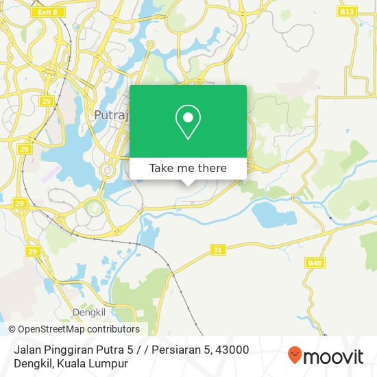 Jalan Pinggiran Putra 5 / / Persiaran 5, 43000 Dengkil map