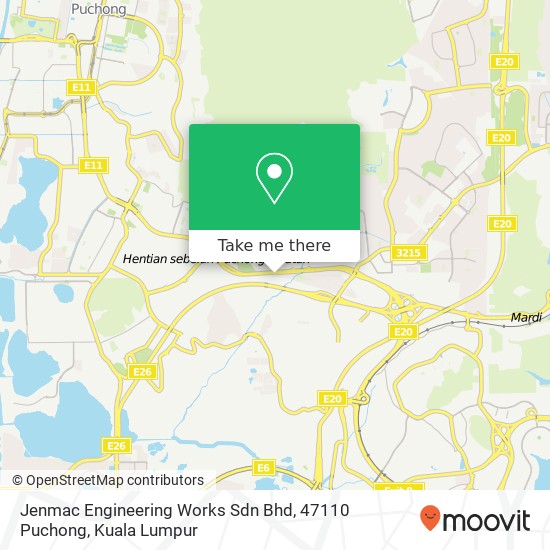 Peta Jenmac Engineering Works Sdn Bhd, 47110 Puchong