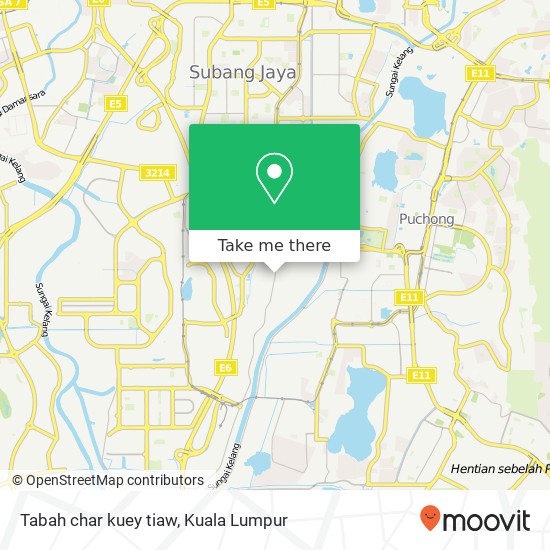 Tabah char kuey tiaw map