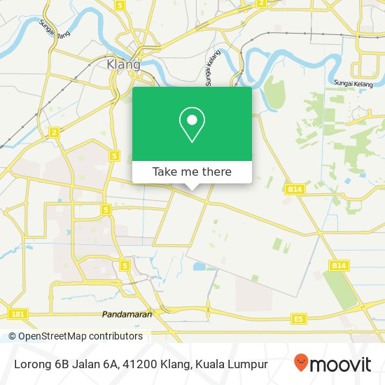 Peta Lorong 6B Jalan 6A, 41200 Klang