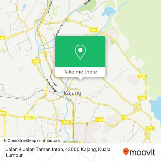 Peta Jalan 4 Jalan Taman Intan, 43000 Kajang