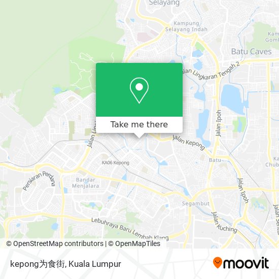 kepong为食街 map