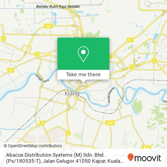 Abacus Distribution Systems (M) Sdn. Bhd. (Ps / 180535-T), Jalan Gelugor 41050 Kapar map