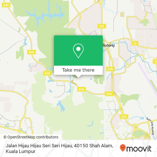 Jalan Hijau Hijau Seri Seri Hijau, 40150 Shah Alam map