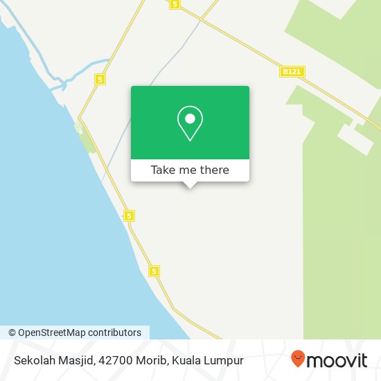 Peta Sekolah Masjid, 42700 Morib