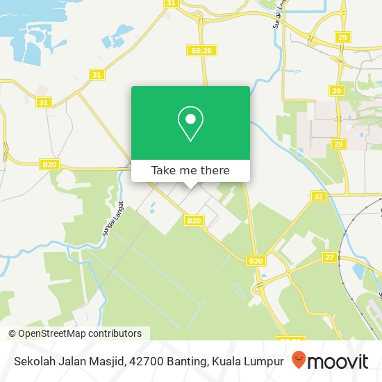 Sekolah Jalan Masjid, 42700 Banting map