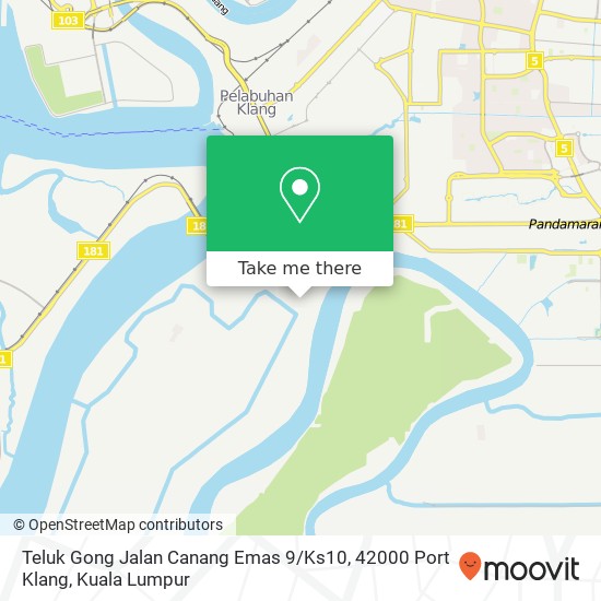 Peta Teluk Gong Jalan Canang Emas 9 / Ks10, 42000 Port Klang