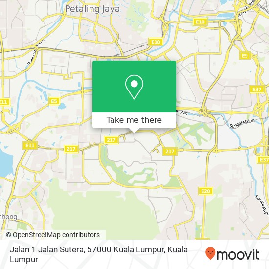 Peta Jalan 1 Jalan Sutera, 57000 Kuala Lumpur