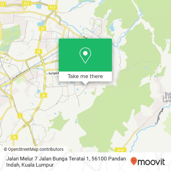 Jalan Melur 7 Jalan Bunga Teratai 1, 56100 Pandan Indah map