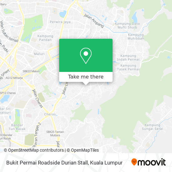 Bukit Permai Roadside Durian Stall map