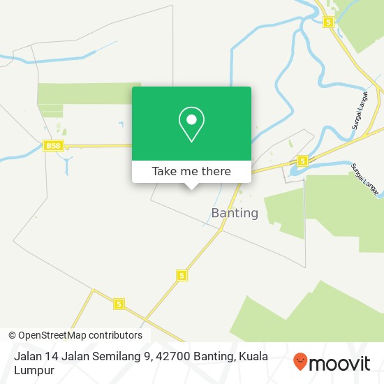 Peta Jalan 14 Jalan Semilang 9, 42700 Banting