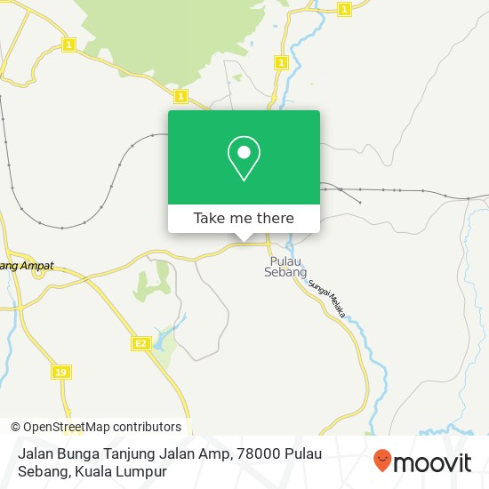 Peta Jalan Bunga Tanjung Jalan Amp, 78000 Pulau Sebang