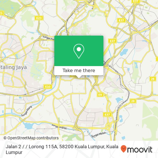 Peta Jalan 2 / / Lorong 115A, 58200 Kuala Lumpur