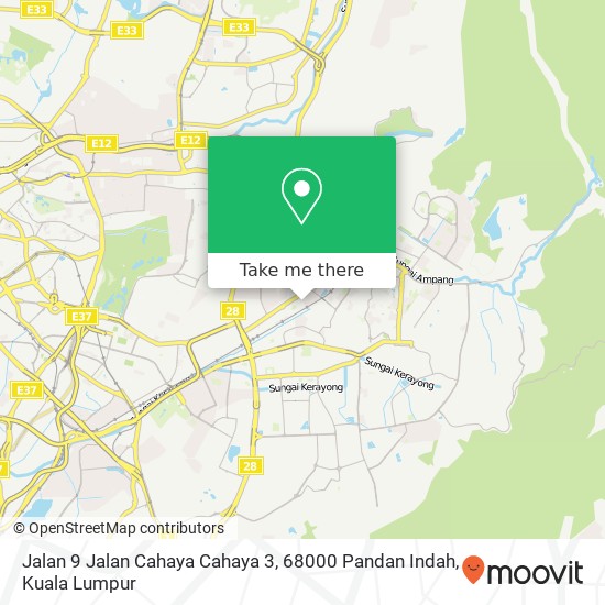 Peta Jalan 9 Jalan Cahaya Cahaya 3, 68000 Pandan Indah