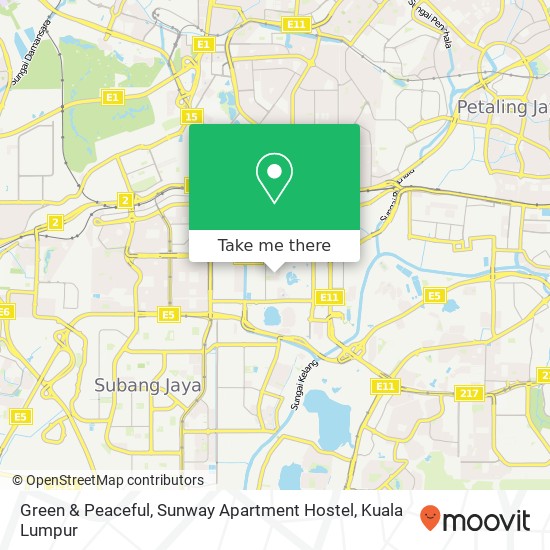 Green & Peaceful, Sunway Apartment Hostel map