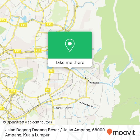 Peta Jalan Dagang Dagang Besar / Jalan Ampang, 68000 Ampang
