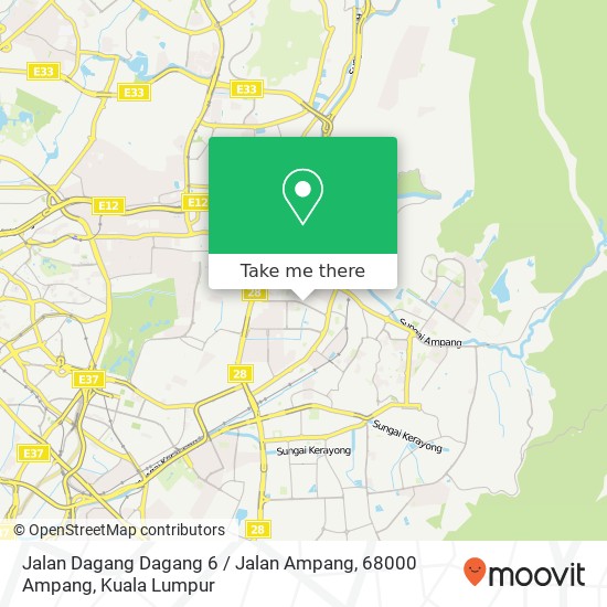 Peta Jalan Dagang Dagang 6 / Jalan Ampang, 68000 Ampang