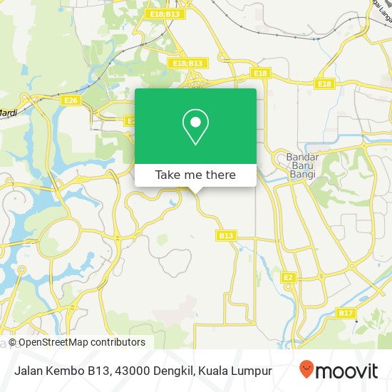 Jalan Kembo B13, 43000 Dengkil map
