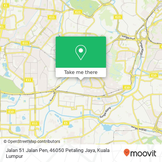 Peta Jalan 51 Jalan Pen, 46050 Petaling Jaya